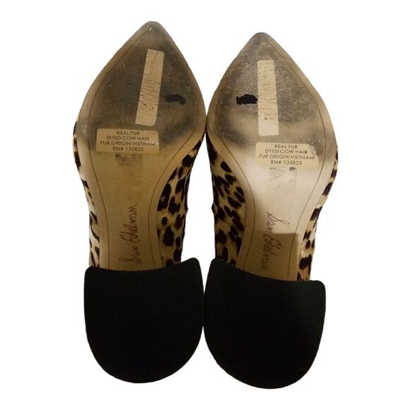 SAM EDELMAN Fur Leopard Print Halston Pumps - Size 6 1/2 - Picture 5 of 8